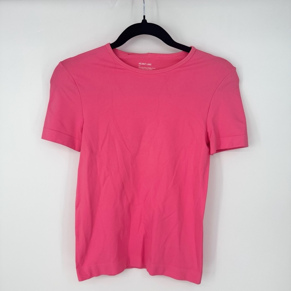 Helmut Lang Full Length Seamless Buttery Short Sleeve T Shirt